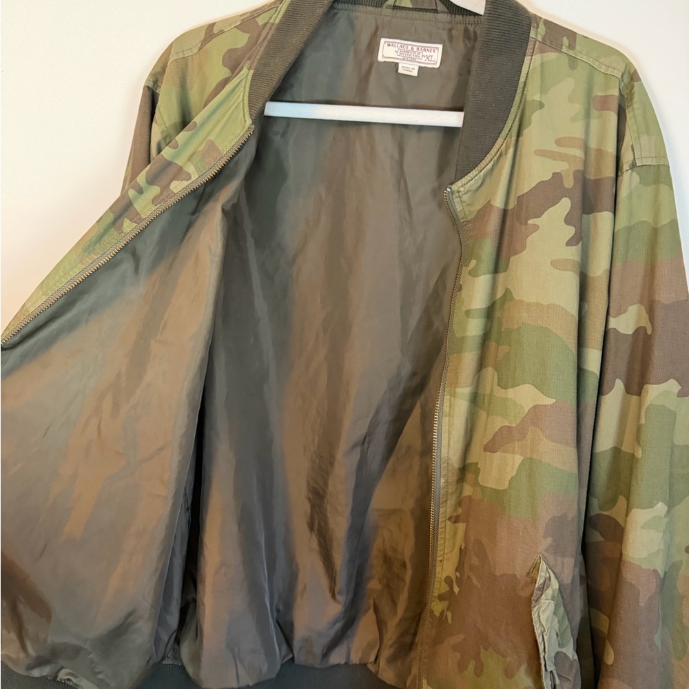 Men's Camouflage Bomber Jacket Sz XL - Picture 7 of 9